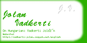 jolan vadkerti business card